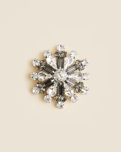 Two-tone crystal brooch | J. Crew US