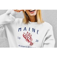 Maine Lobster Unisex Sweatshirt | Vintage Style Crewneck Shirt Gift | Etsy (US)