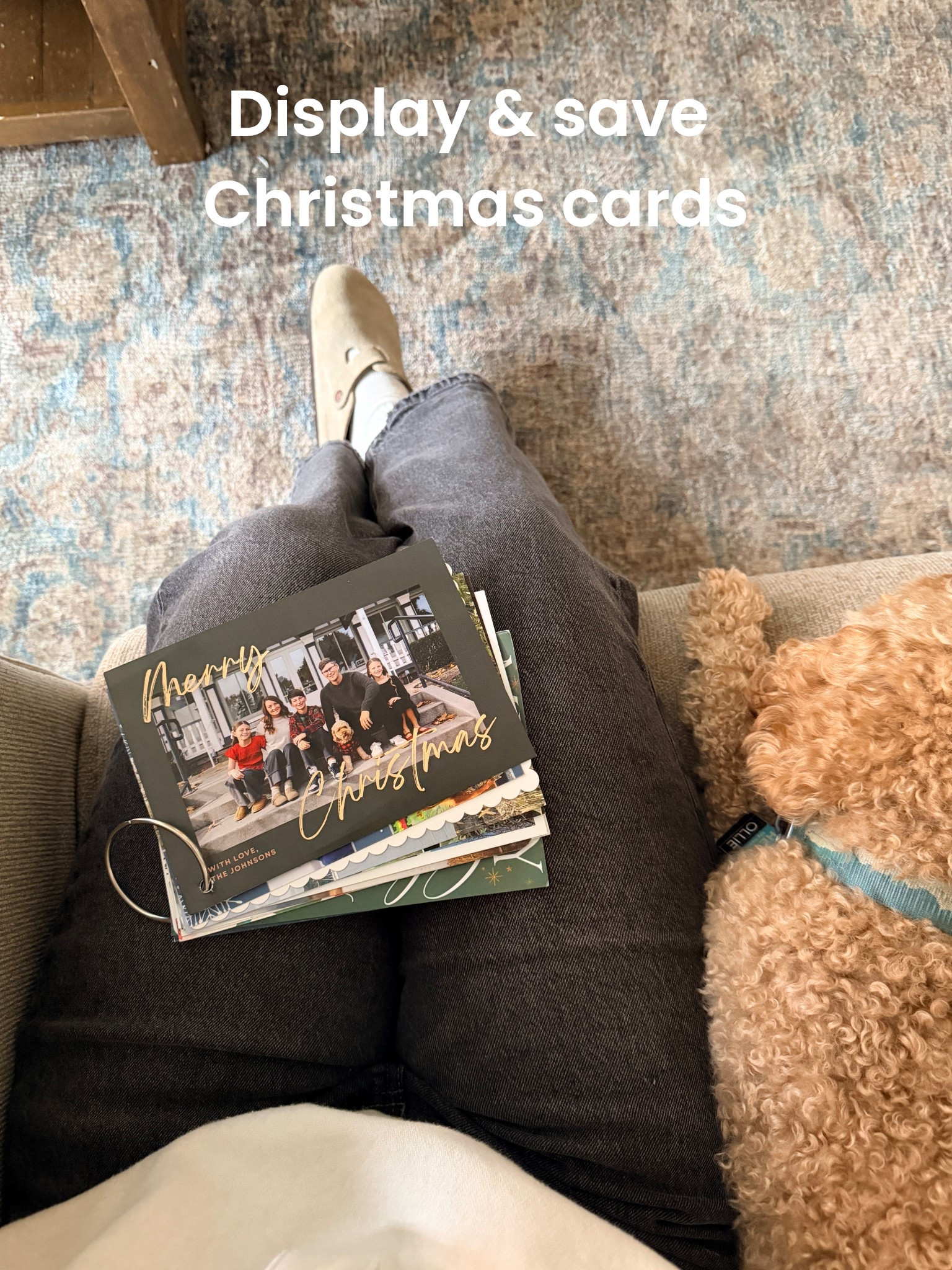 An easy way to save and display Christmas cards. I like to display them on the coffee table.

#LTKHoliday #LTKstorytime #LTKSeasonal