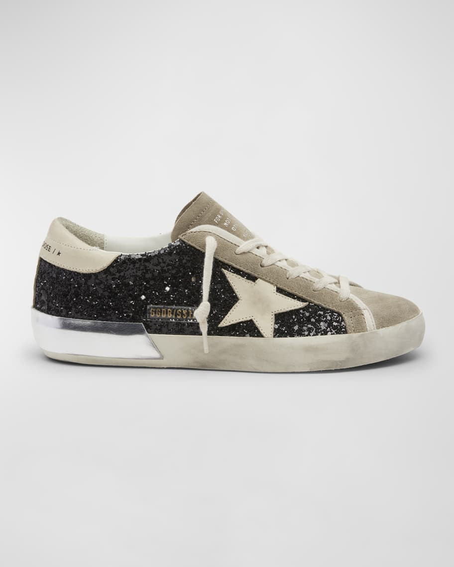 Golden Goose Superstar Glitter Low-Top Sneakers | Neiman Marcus