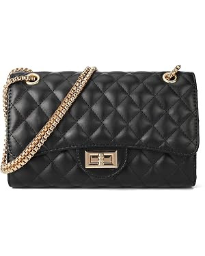 Gladdon Quilted Crossbody Purse for Women Trendy Ladies Shoulder Bag with Chain Designer Purses | Amazon (US)