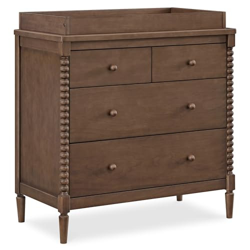 Delta Children Saint 4 Drawer Dresser with Changing Top and Interlocking Drawers, Teak Brown | Amazon (US)