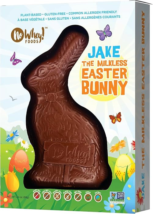 Jake the Milkless Bunny – Solid Milkless Chocolate Bunny (1 Bunny) – Easter – Vegan, Allerg... | Amazon (US)