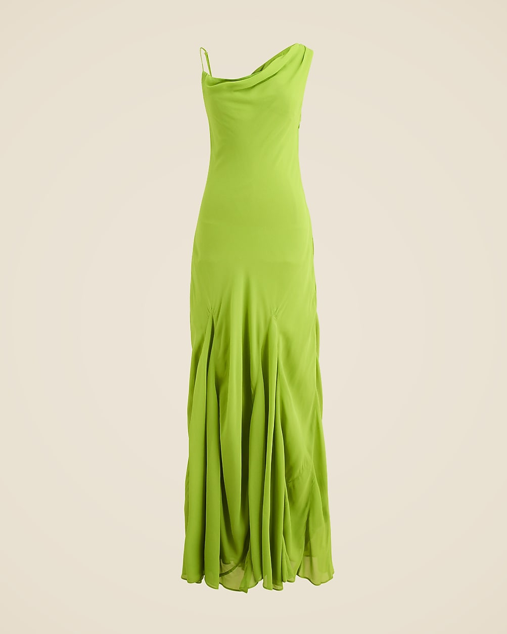 Collection asymmetrical cowlneck dress in chiffon | J. Crew US