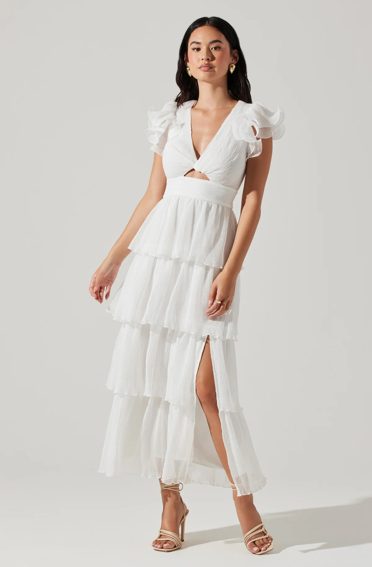Emporia Tiered Tulle Midi Dress | ASTR The Label (US)