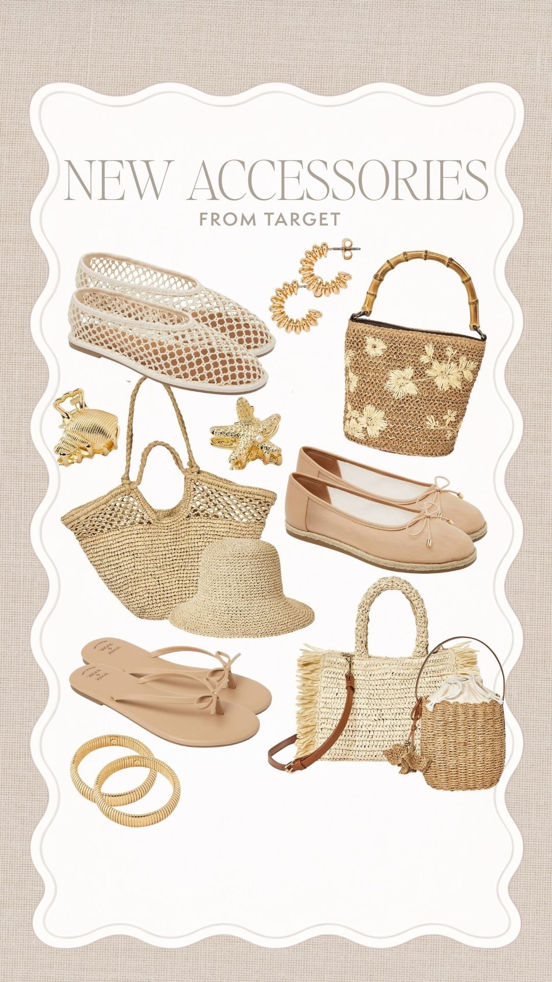Prettiest accessories for spring 🤍✨ 
From flats to straw bags and hats - these target finds are perf.

#target #targetfinds #strawbag #strawhat #beachbag #summeraccessories #springsccessories #sandals #flats #meshflats #springbreak #vacay 

#LTKSeasonal #LTKTravel #LTKgrwm