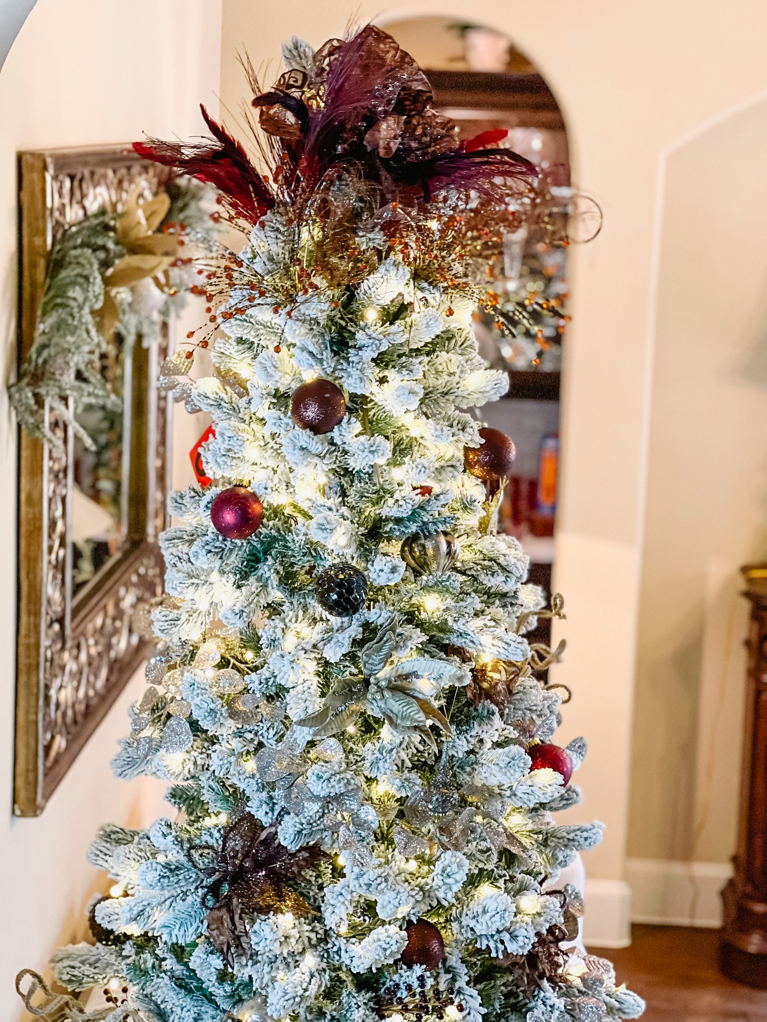 King of Christmas 8’ king slim flock tree with led lights 

#LTKSeasonal #LTKsalealert #LTKHoliday