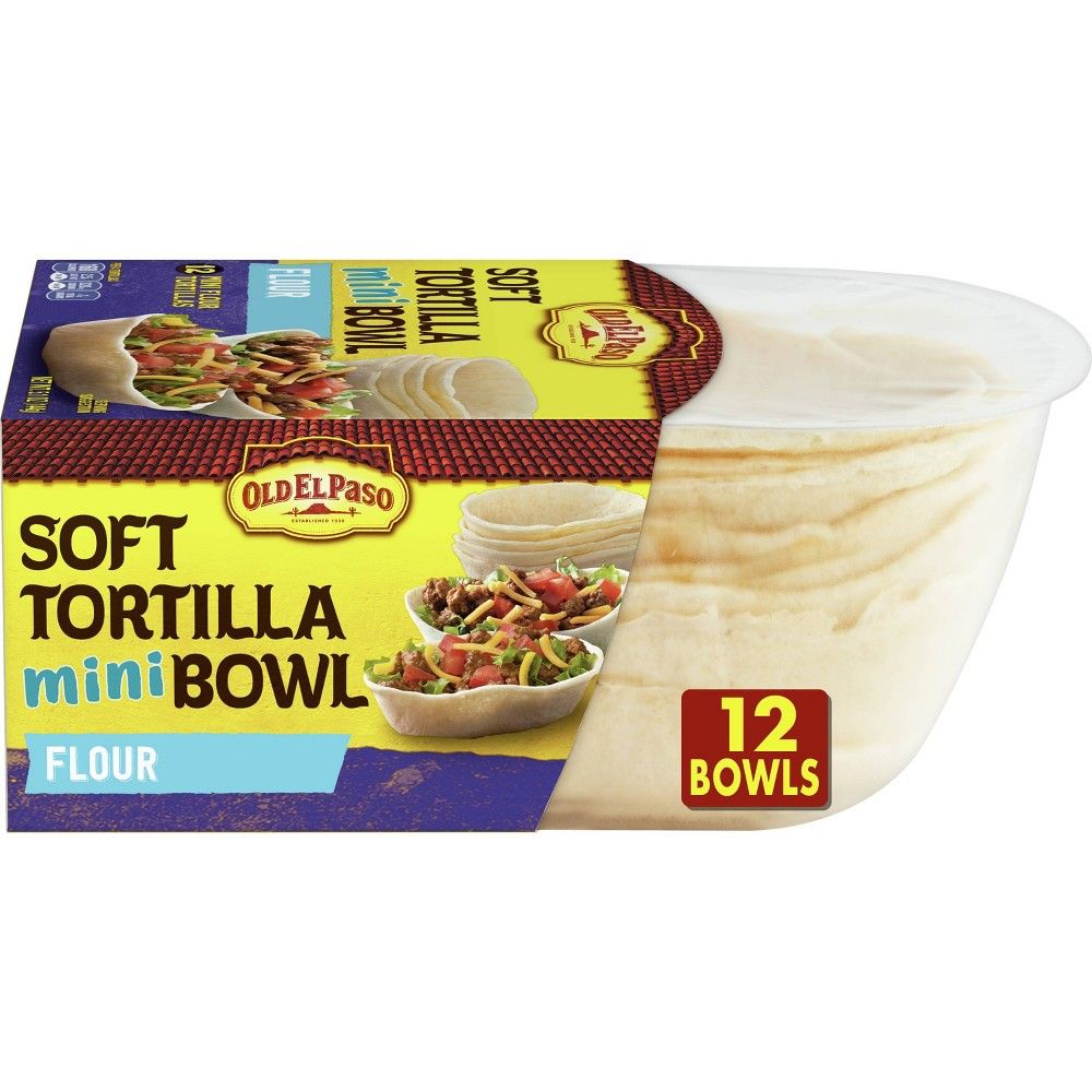 Old El Paso Soft Flour Tortilla Mini Bowls - 5.1oz/12ct | Target