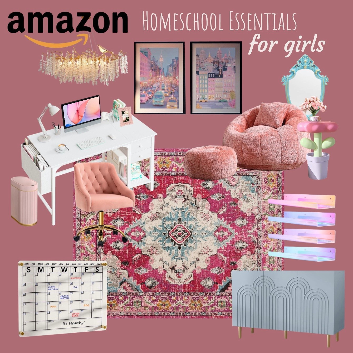 ✨Homeschool in Style!✨
Create a cozy, inspiring learning space for your girl with these Amazon essentials, from plush seating and chic desks to colorful rugs and dreamy decor. Perfect for focus, creativity, and comfort! 💻🎀📚

#HomeschoolRoom #StudySpace #AmazonFinds #GirlsRoomDecor #HomeschoolEssentials #StudyInStyle

#LTKFamily #LTKKids #LTKStyleTip