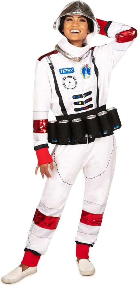 Tipsy Elves’ Women’s Tipsy Astronaut Costume - Funny White and Red Outerspace Halloween Jumps... | Amazon (US)