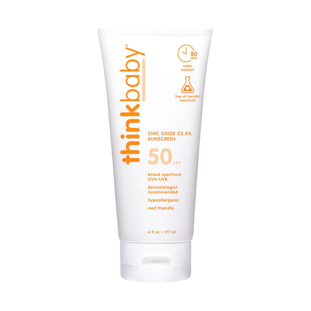 Thinkbaby Safe Sunscreen SPF 50+ (6oz) - Family Size | GOTHINK