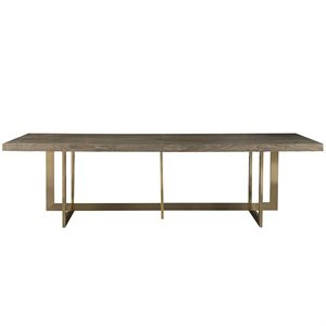 Universal Furniture Jamison Trestle Dining Table in Charcoal | Cymax