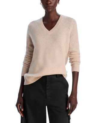 100% Cashmere V Neck Sweater - Exclusive | Bloomingdale's (AU)