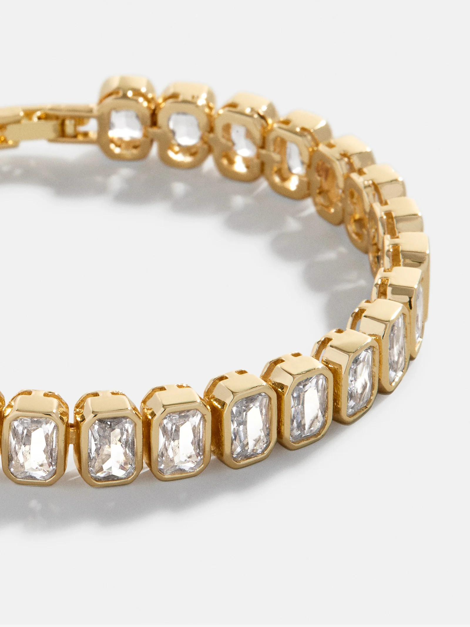Bianca Tennis Bracelet - Emerald Bezel | BaubleBar