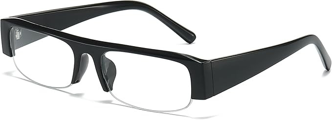 SODQW Office-Siren Y2K Blue Light Glasses for Women Rectangle Semi Rimless Frame Anti-Blue Light ... | Amazon (US)