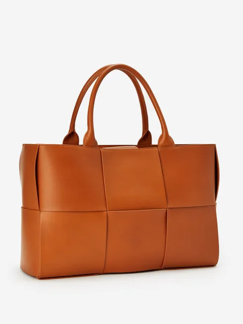 Mega Tessare Woven Leather Handbag | J.McLaughlin
