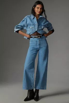 Rolla's Sailor High-Rise Crop Wide-Leg Jeans | Anthropologie (US)