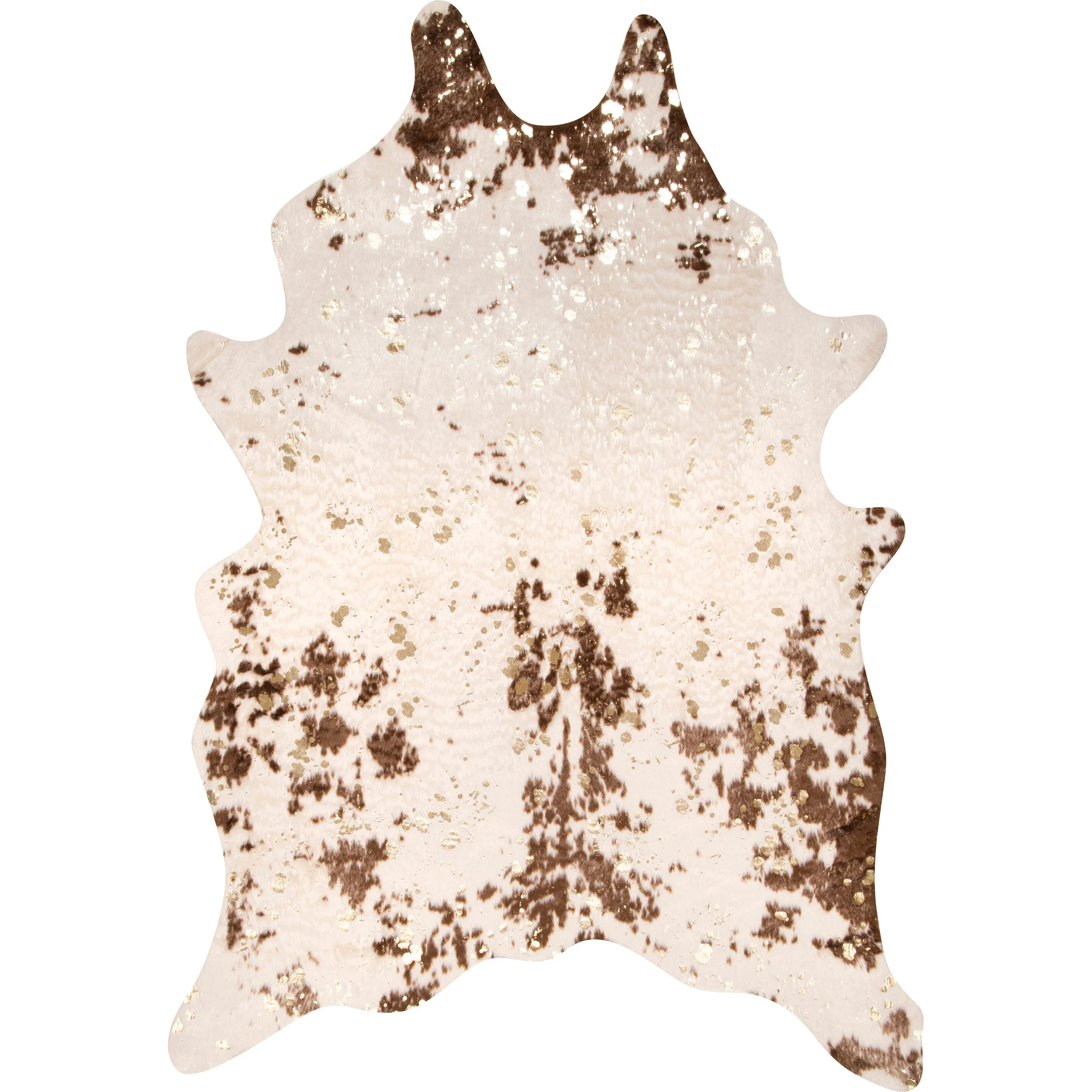 nuLOOM Iraida Faux Cowhide Shaped Area Rug, 5' 9" x 7' 7", Brown - Walmart.com | Walmart (US)