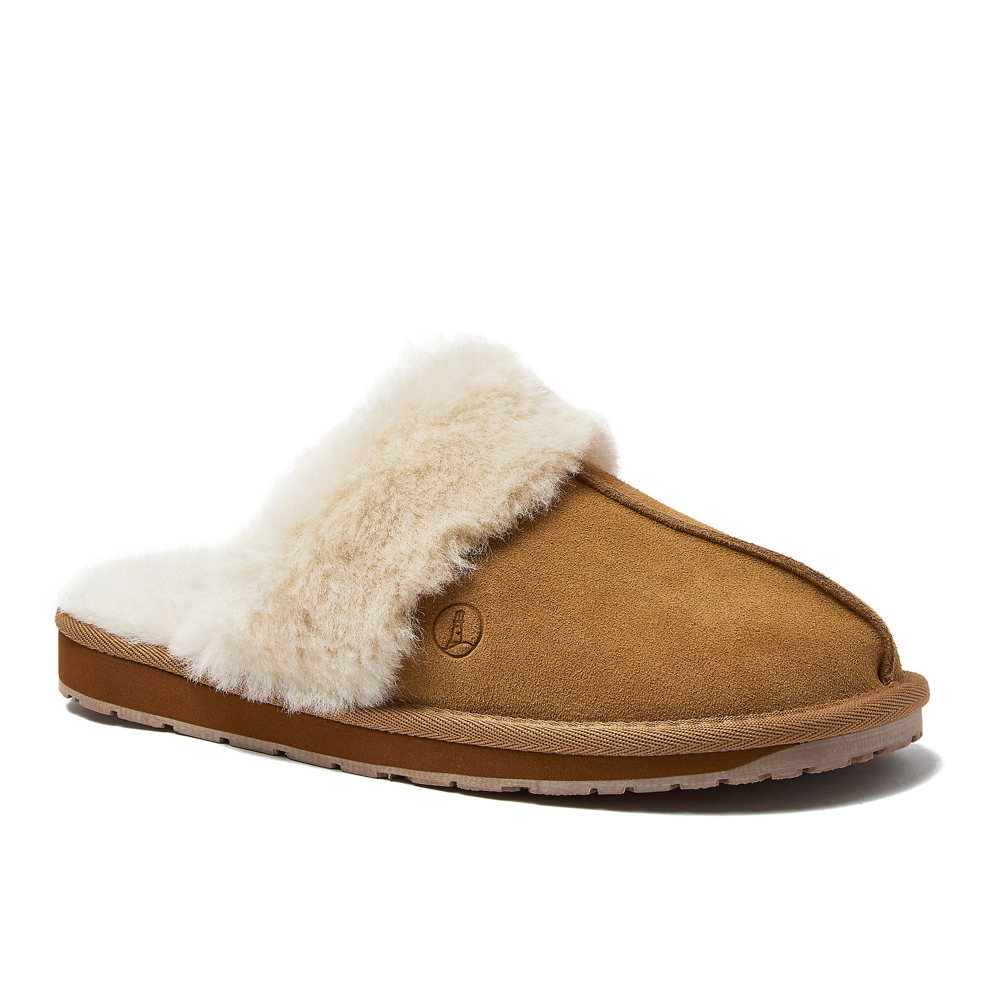 Women's Suede Furry Lined Indoor Outdoor Slippers | Lands' End (US)