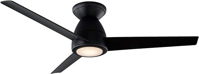Tip Top Smart Indoor and Outdoor 3-Blade Flush Mount Ceiling Fan 44in Matte Black with 2700K LED ... | Amazon (US)