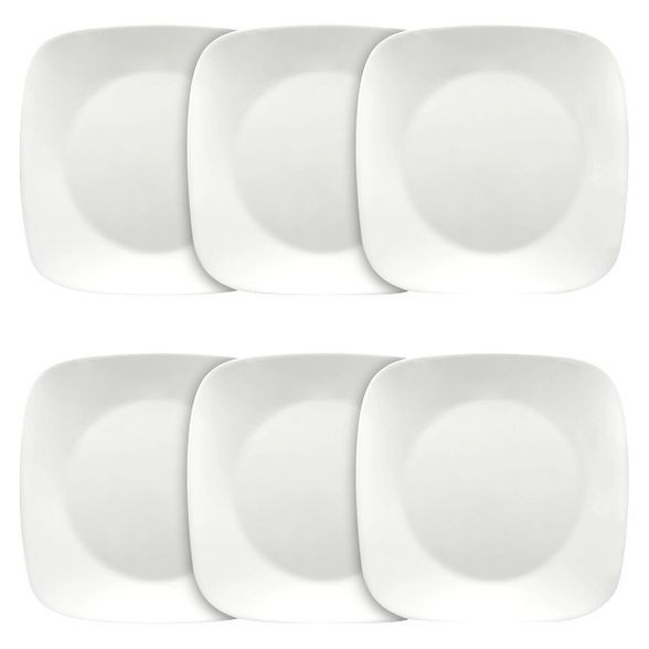 Corelle Square Vitrelle Plates (10.25") White - Set of 6 | Target