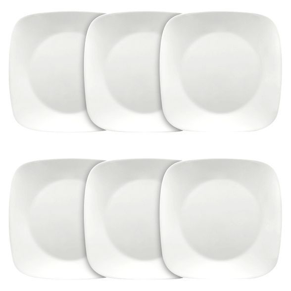Corelle Square Vitrelle Plates (10.25") White - Set of 6 | Target