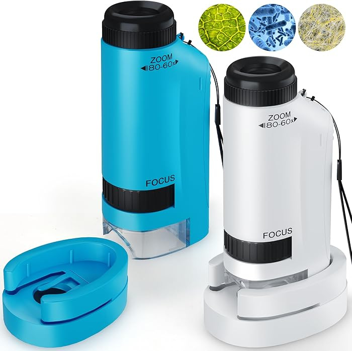 Portable Microscope for Kids 60x-180x,Handheld Mini Microscope STEM & Science Toys,LED Pocket Lit... | Amazon (US)