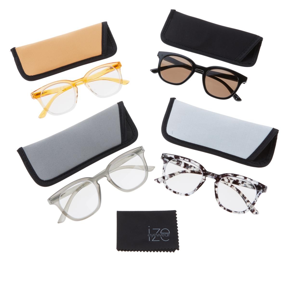 Ize 4-pack of Readers with Sun Reader - Strength 0.0 to +3.5 - 20396942 | HSN | HSN