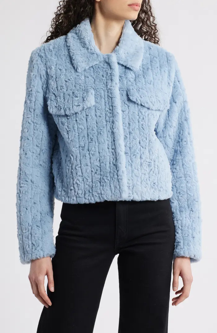 Faux Shearling Crop Jacket | Nordstrom