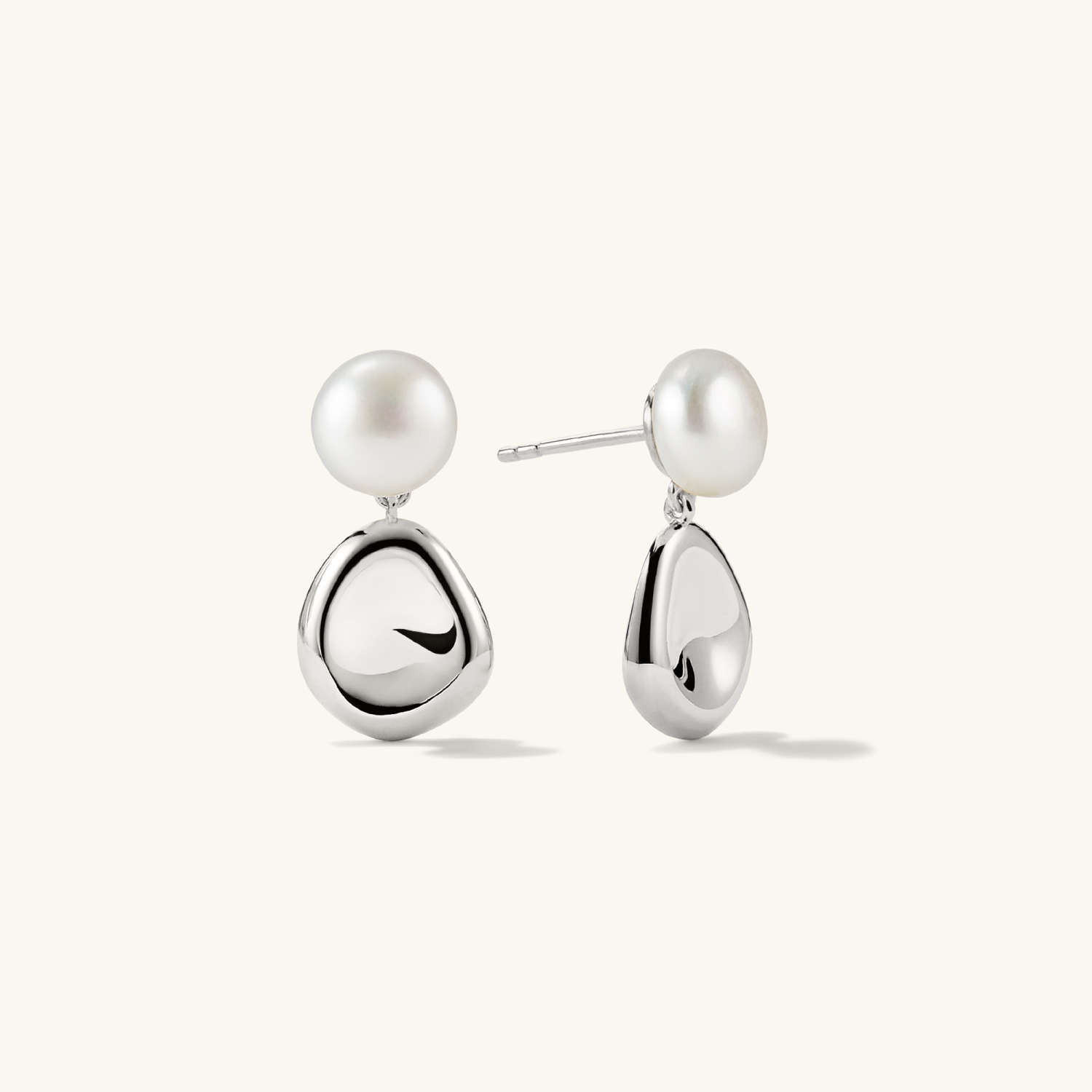 Pearl Sculptural Drop Earrings | Mejuri (Global)