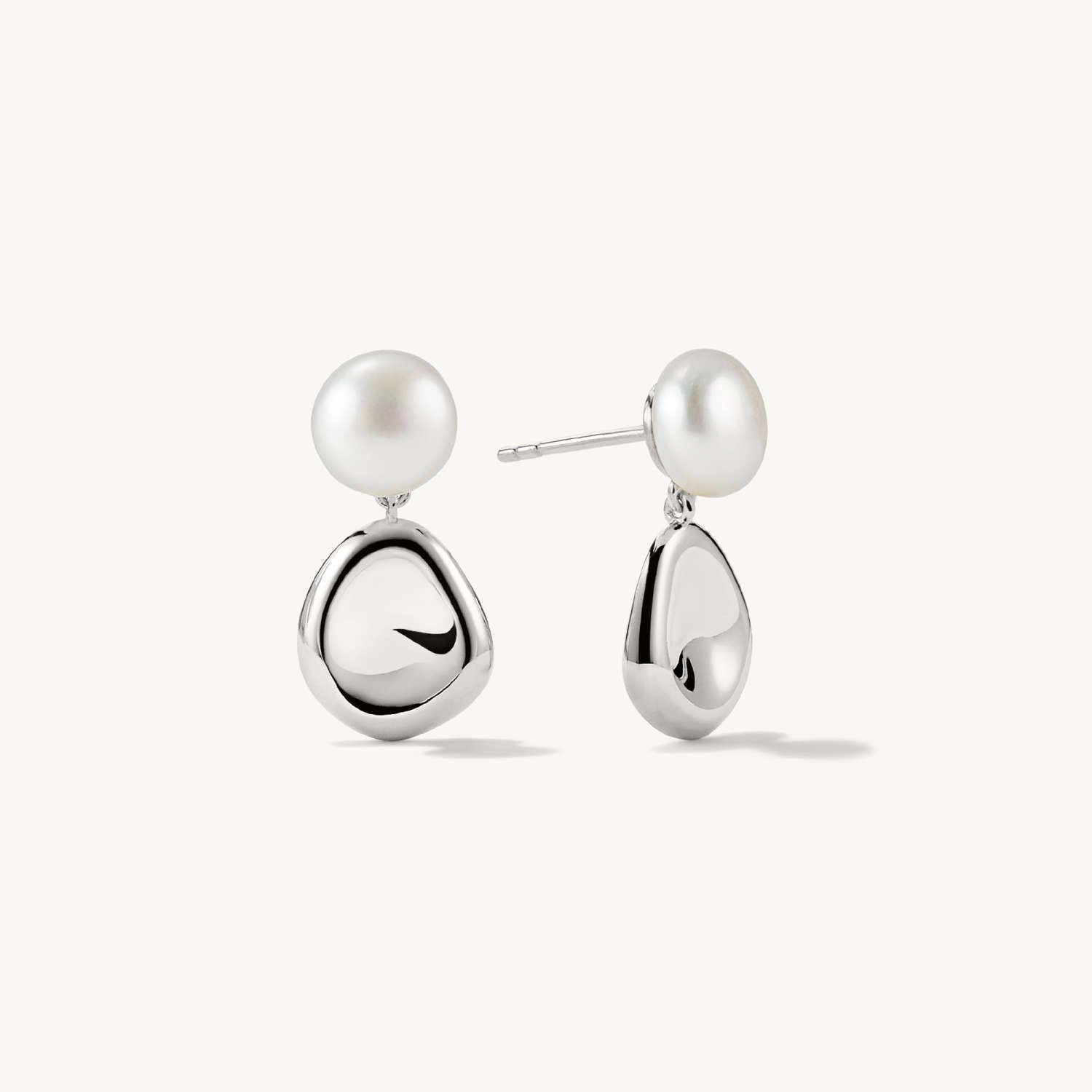 Pearl Sculptural Drop Earrings - £68 | Mejuri (Global)