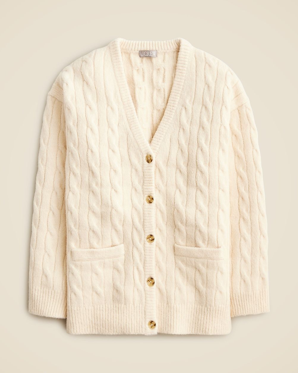 Pre-order Relaxed cable-knit cardigan sweater | J. Crew US