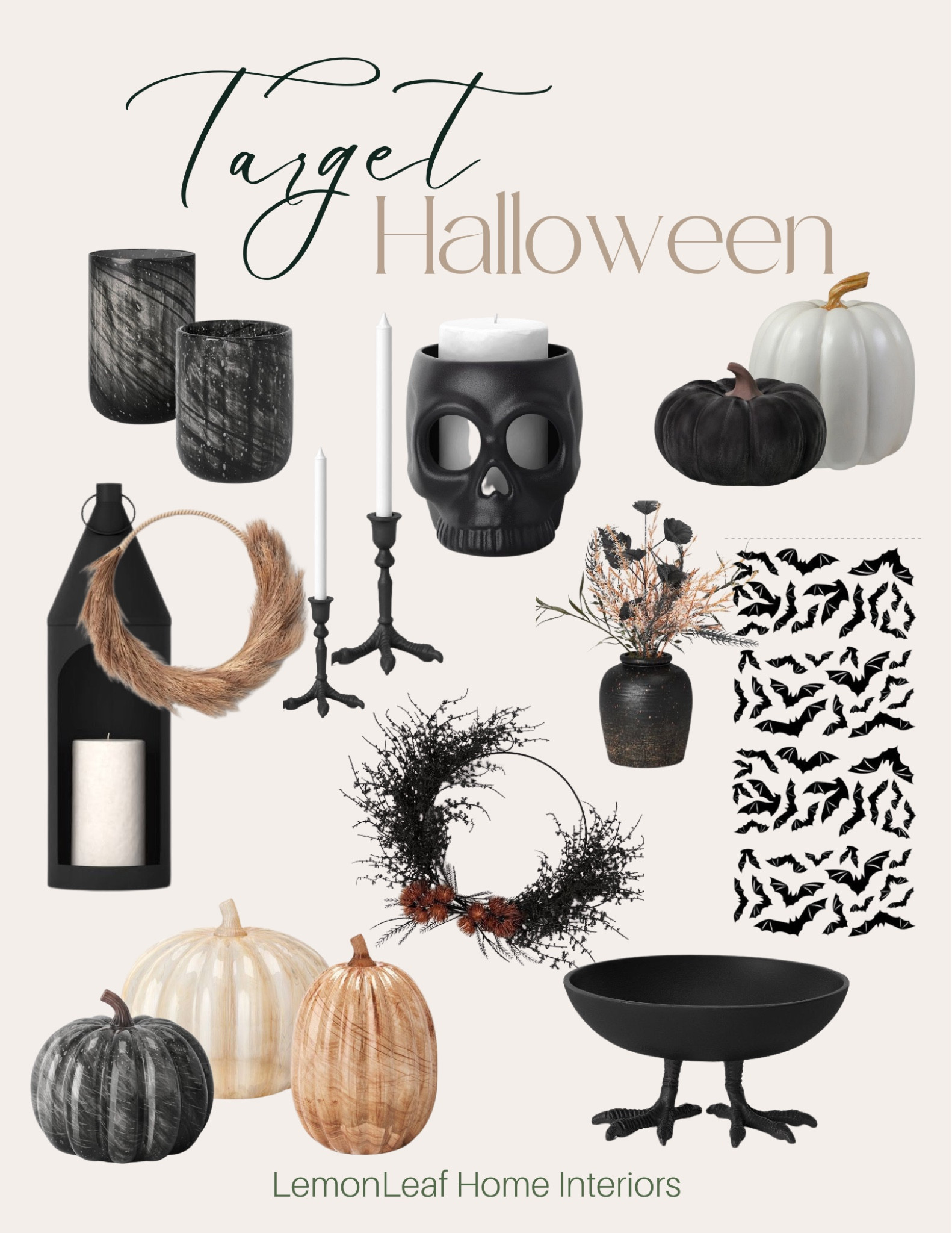 Halloween decor from Target but make it classy!

Seasonal decor, wreath, candle holder, skull candle holder, glass pumpkins, fall decor, candy dish, stick on bats, Halloween wall decor, bats, dried florals, black lantern, porch decor, fall porch, classy Halloween decor 



#LTKunder50 #LTKSeasonal #LTKhome