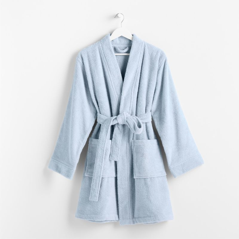 Dorm Terry Sky Blue Robe Large/Extra Large | Crate & Barrel | Crate & Barrel
