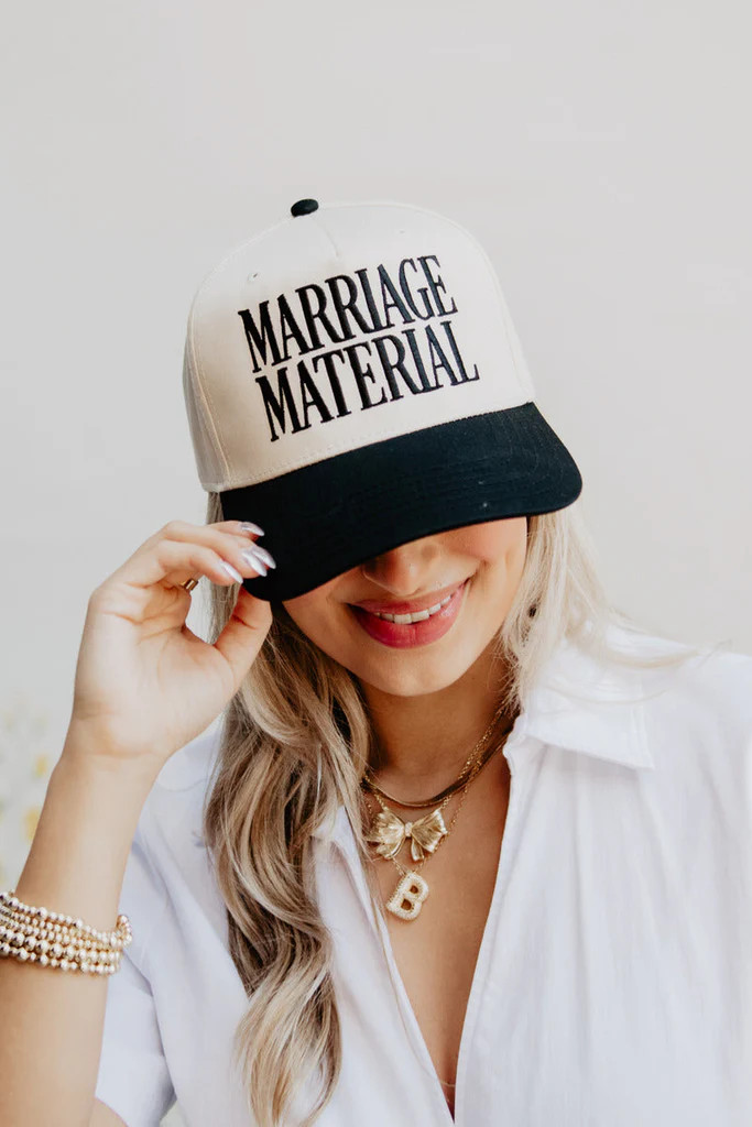 Marriage Material Two-Toned Retro Hat | Katydid.com