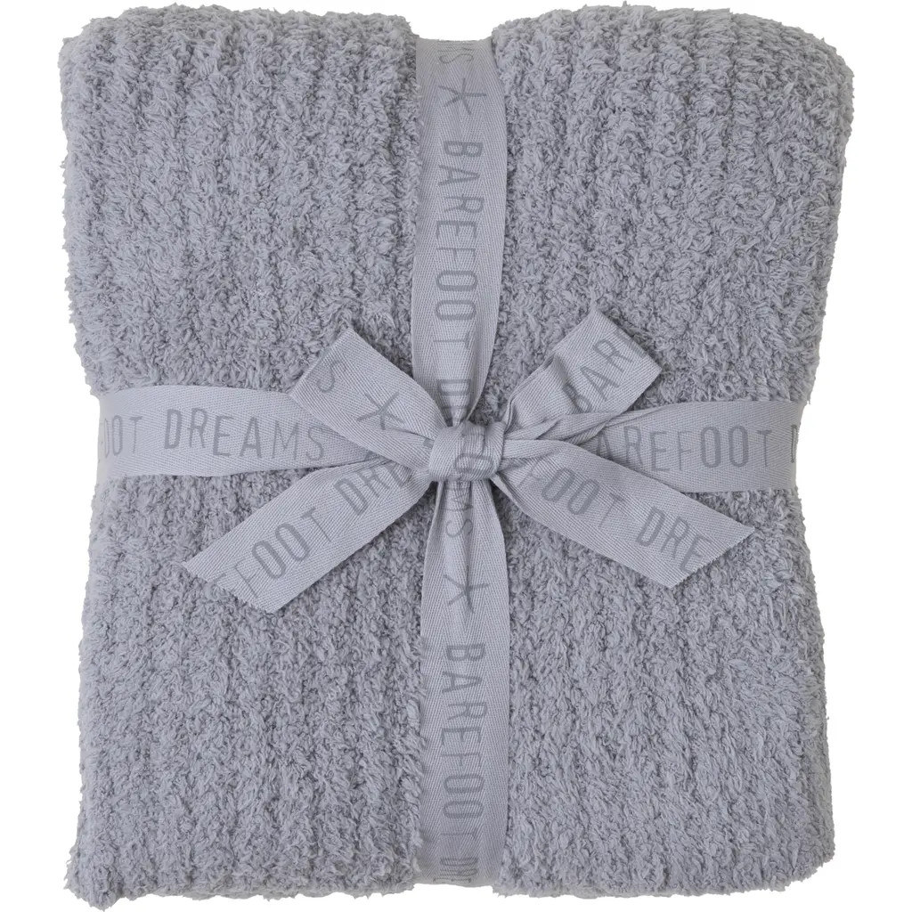 barefoot dreams CozyChic™ Rib Throw Blanket in Dove Gray at Nordstrom | Nordstrom