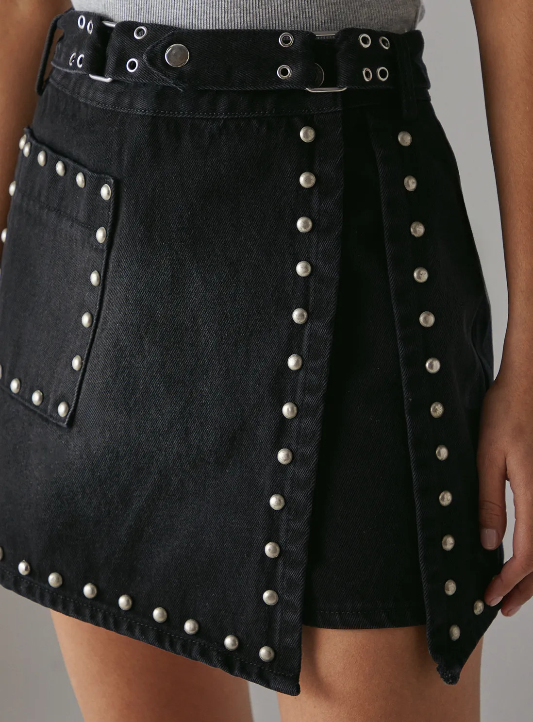 Shorts | Studded Denim Skort | Warehouse | Debenhams UK