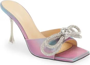 Mach & Mach Crystal Double Bow Square Toe Sandal | Nordstrom | Nordstrom Canada