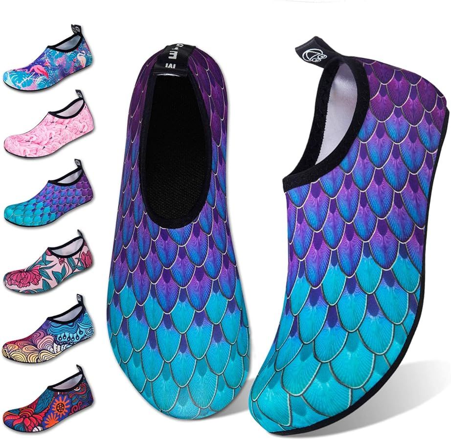 WateLves Water Shoes for Womens Mens Barefoot Quick-Dry Aqua Socks for Beach Swim Surf Yoga Exerc... | Amazon (US)