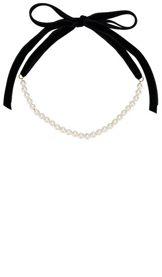 Pearl Ribbon Tie in Pearl | Revolve Clothing (Global)