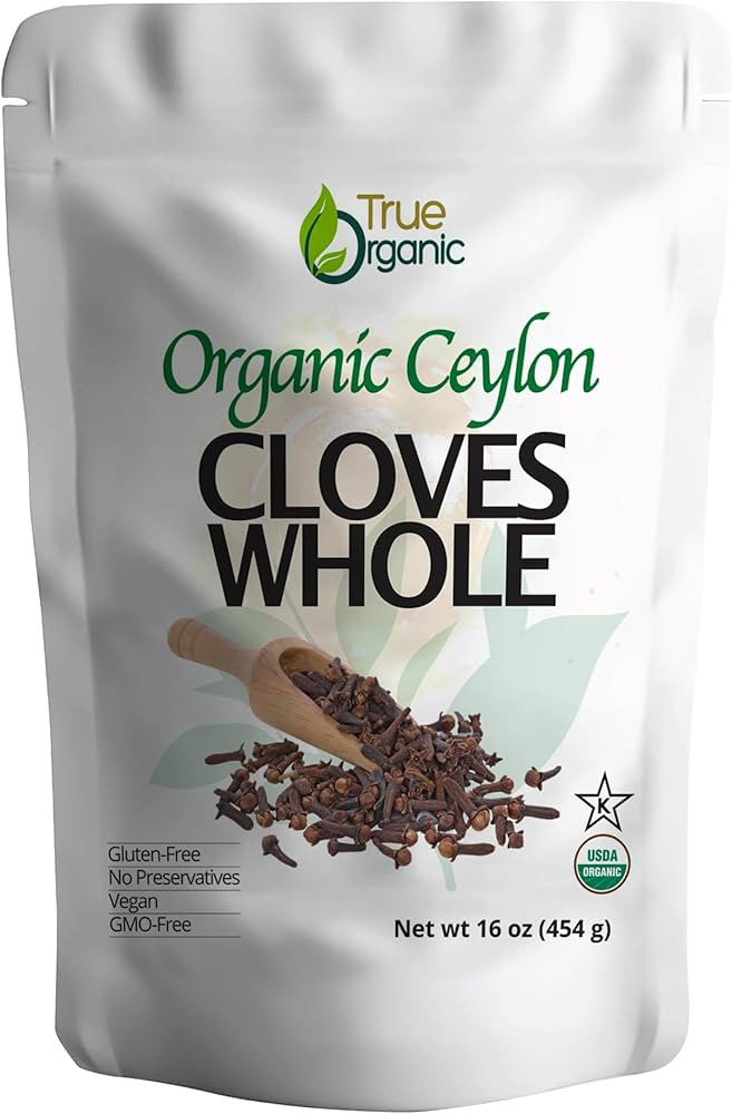 True Organic Ceylon Cloves Whole, 1 lb, Premium Grade, USDA Organic & Kosher Certified, Non-GMO, ... | Amazon (US)