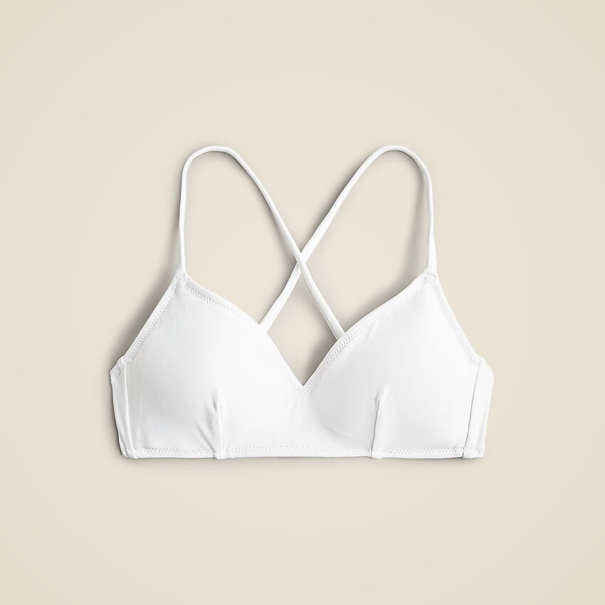 Cross-back french bikini top | J. Crew US