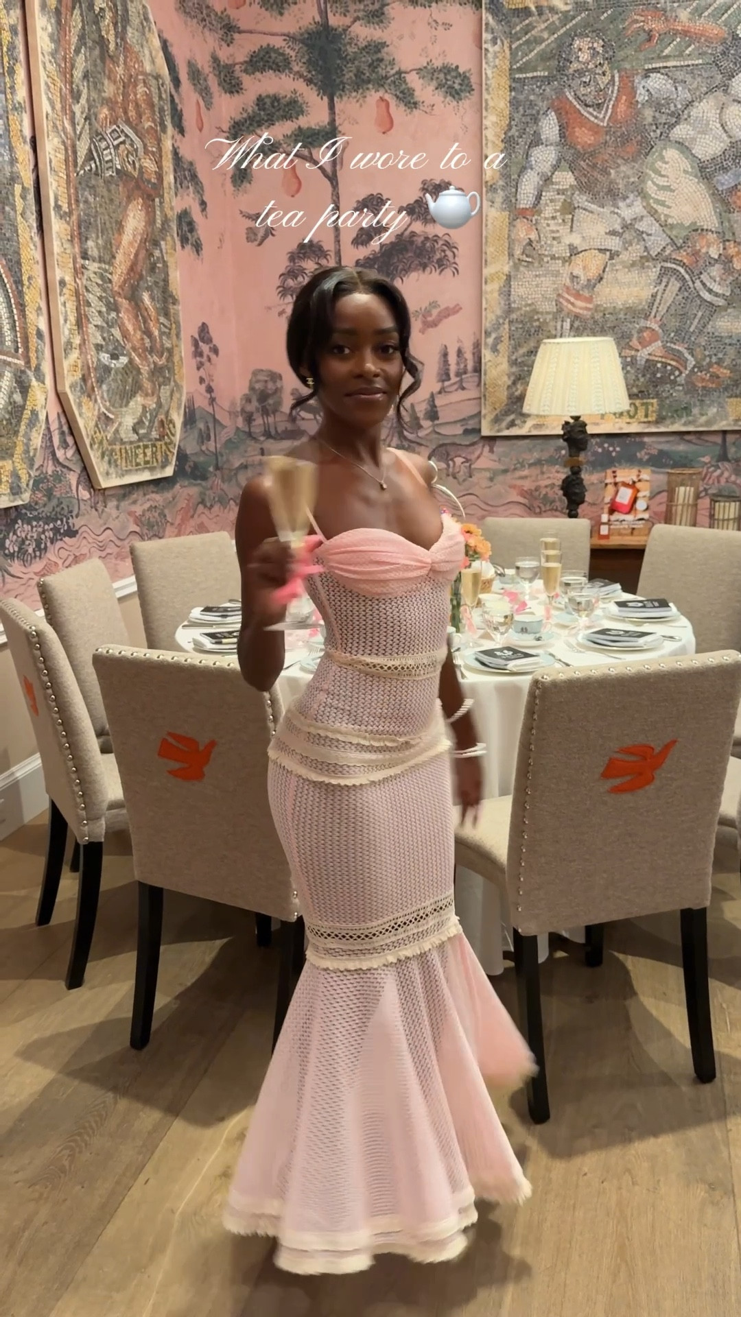 Lace maxi dress from Miss Circle NY. Perfect for birthdays, events, & special occasions. #dress #classystyle #pink #elegantstyle 