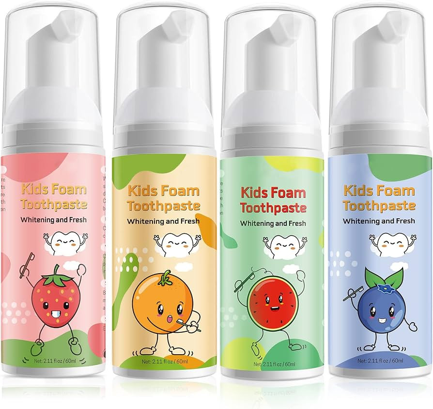 Foam Toothpaste Kids, Toddler Toothpaste with Low Fluoride, Kids Toothpaste for U Shaped & Electr... | Amazon (US)