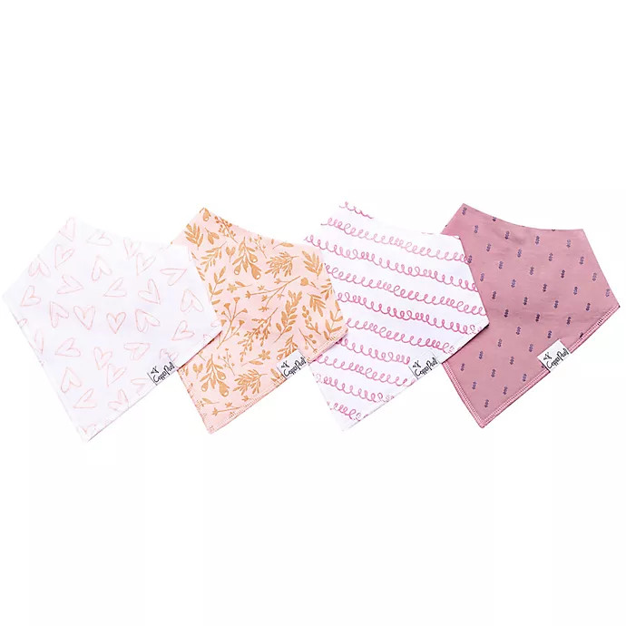Copper Pearl Lola 4-Pack Bandana Bibs | buybuy BABY