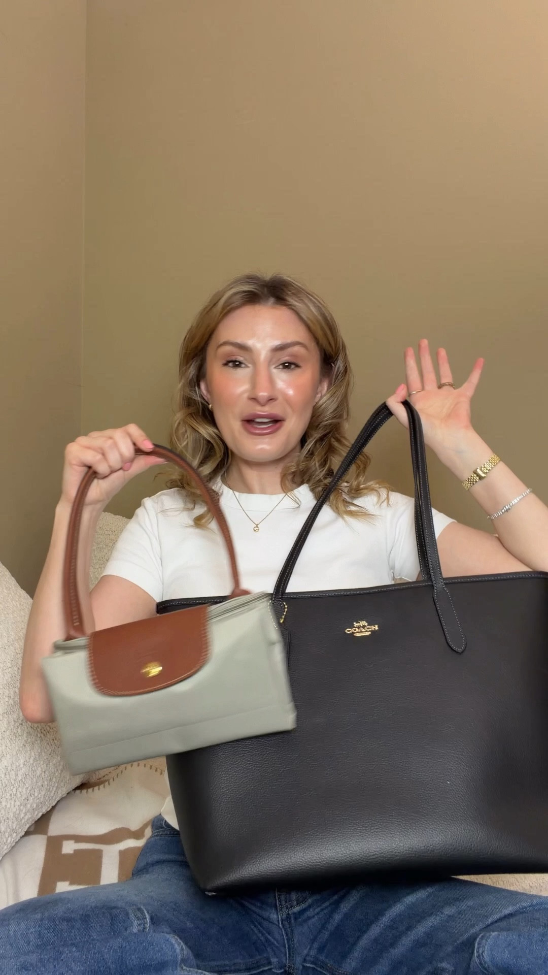 Comparing the Coach Outlet City Tote and the Longchamp Le Pliage tote, two of my favorites 😍

They are pretty similar in terms of size with the Coach city tote being slightly larger and with longer shoulder straps. The Longchamp tote is a bit shorter and has shorter thicker straps compared the the city totes longer thinner straps.

They both have gold hardware and leather straps but the Longchamp Le Pliage is primarily made of nylon allowing it to be folded for easy compact storage which I love! The Coach city tote is all leather with finished leather in the inside and outside. But she does take up a lot more space.

The Longchamp tote is slightly more affordable at $155 for the medium and the Coach city tote is $199 for this larger size.

I love them both but am curious, which one do you prefer? 

Work bag, work tote, school bag, mom bag

#LTKootd #LTKmomlife #LTKgrwm