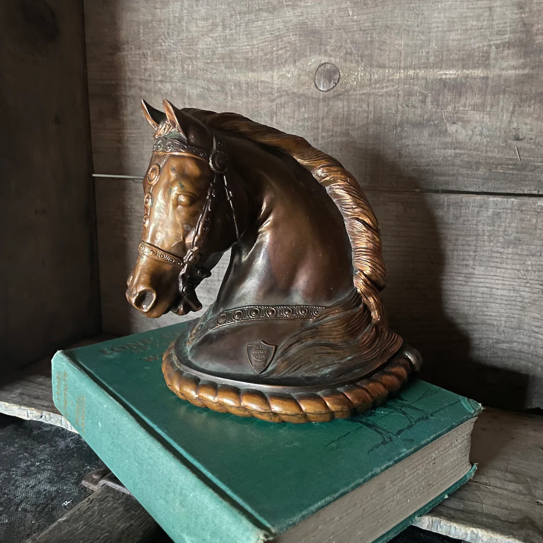Collectible Memorabilia Signed Gladys Brown Edwards Horse Bookend Statue Insignia the Old Bucket ... | Etsy (US)