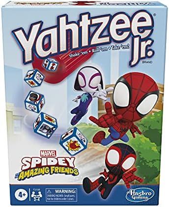 Hasbro Gaming Yahtzee Jr. Marvel Spidey and His Amazing Friends Edition Board Game for Kids Ages ... | Amazon (US)