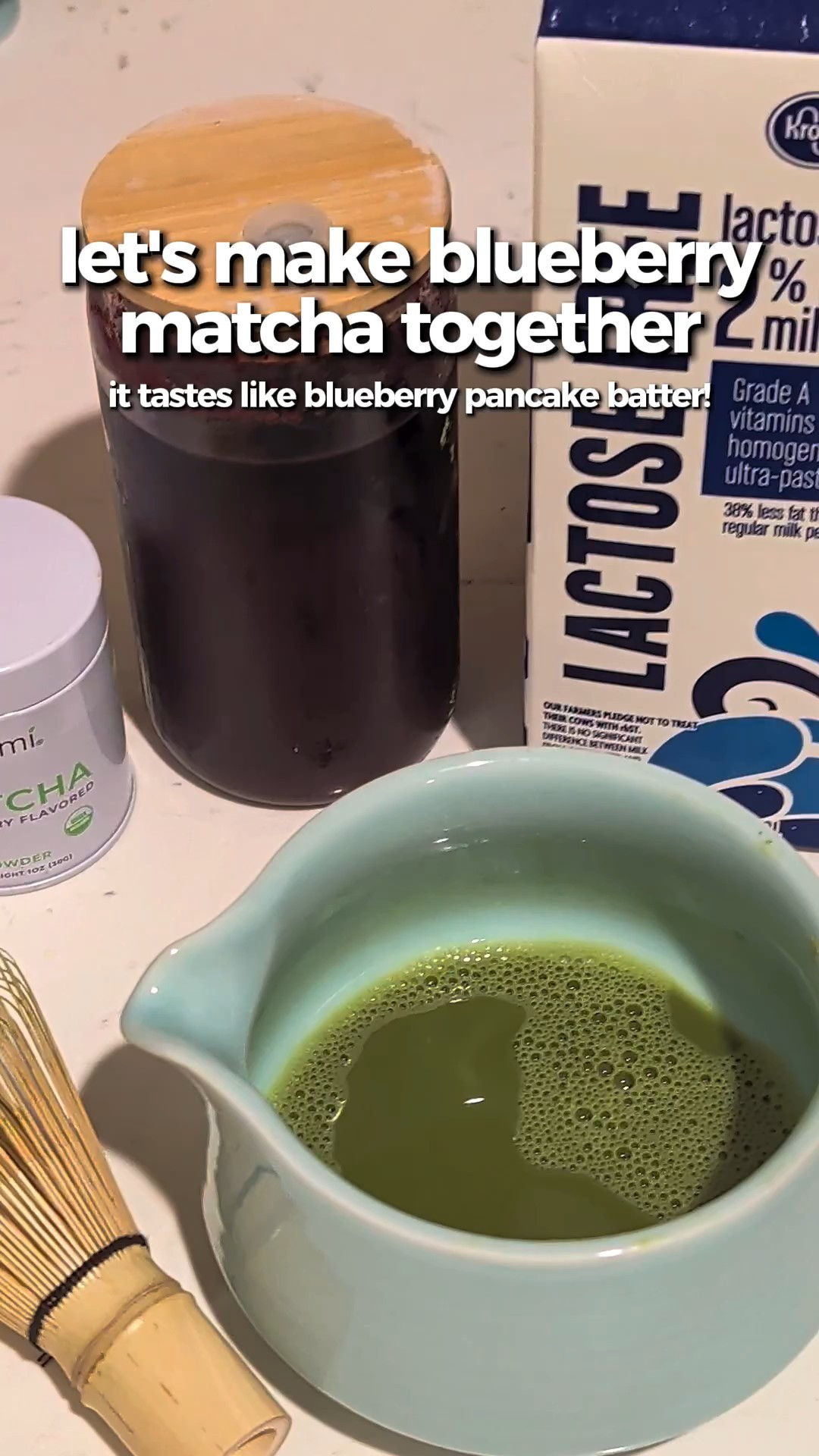 Blueberry matcha for only $10! Matcha powder, matcha bowl with spout, bamboo whisk, glass cups with lids.

#LTKdayinmylife #LTKfoodie #LTKHome