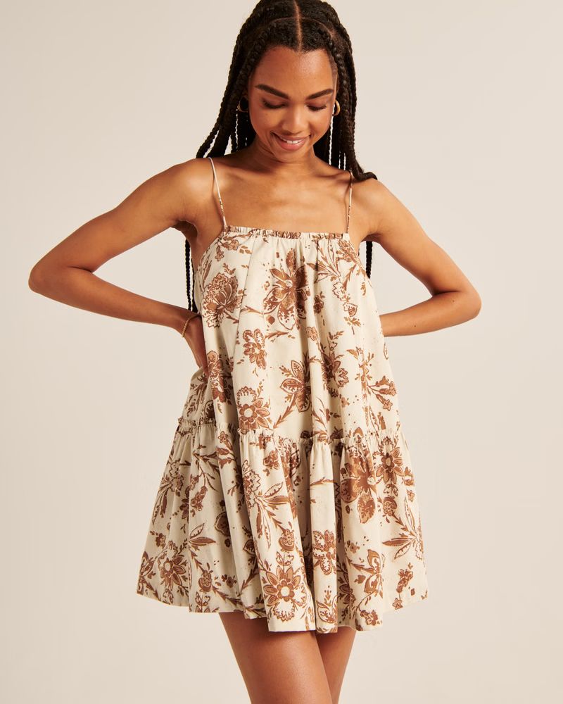 Women's Ruffle Trapeze Mini Dress | Women's Dresses & Jumpsuits | Abercrombie.com | Abercrombie & Fitch (US)